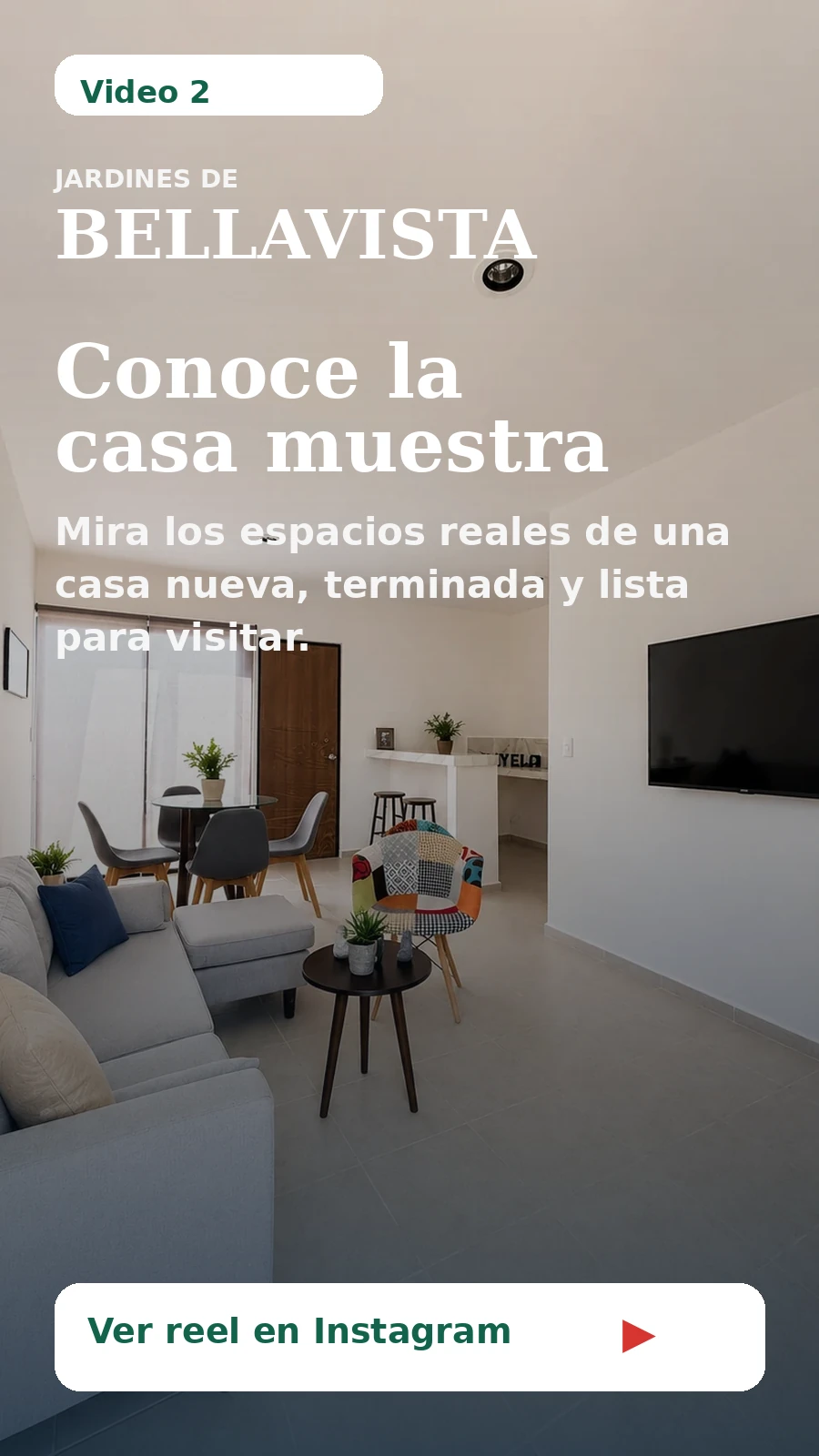 Portada del video Conoce la casa muestra de Jardines de Bellavista